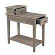 Gallerie Decor All-In-One Transitional Wood Tierra Side Table in Gray