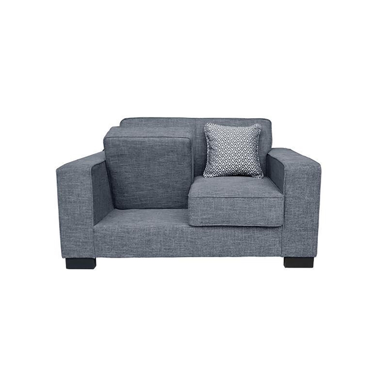 Legend Vansen Modern Fabric Living Room Sofa and Loveseat Set in Gray