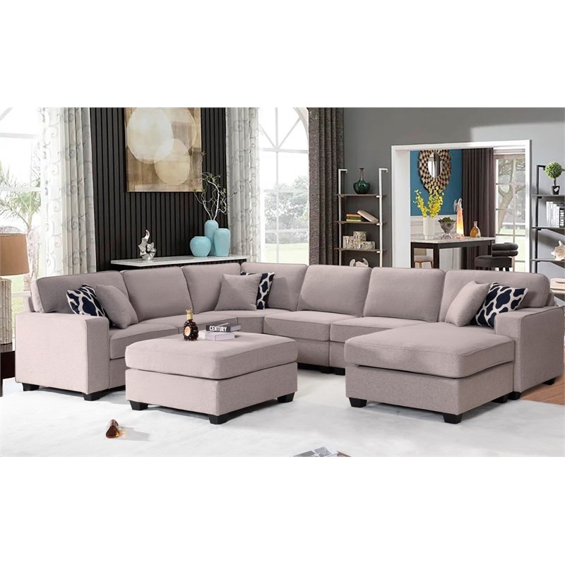 Legend Vansen Fabric Flexible Combination Module Reversible Sectional Sofa