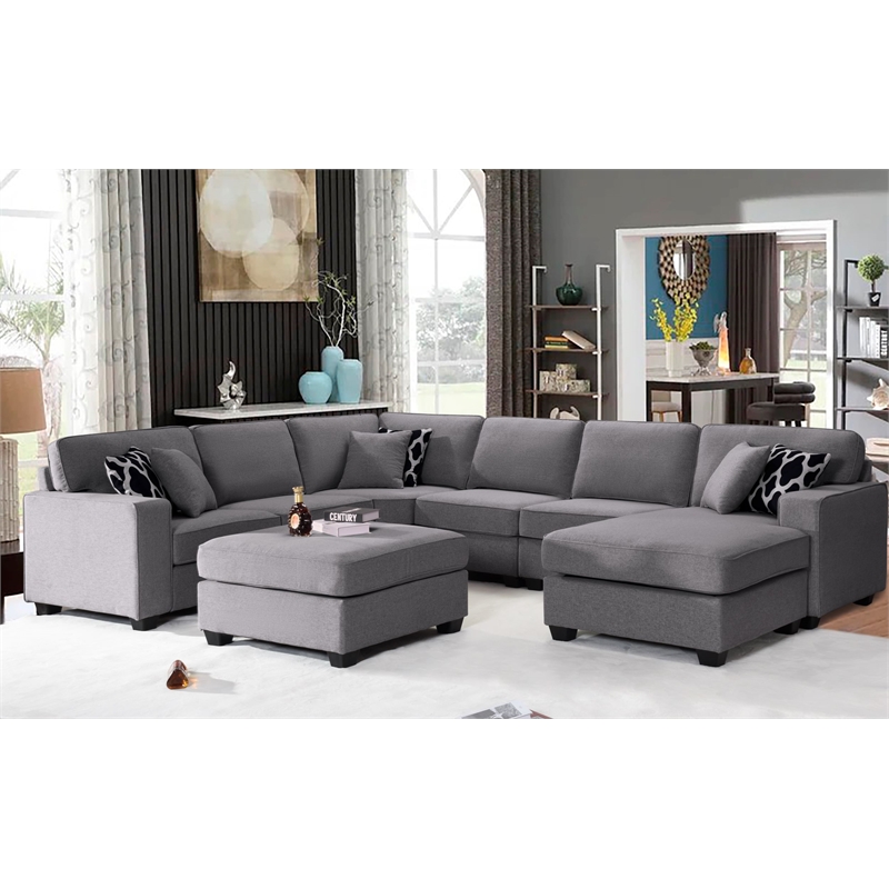Legend Vansen Fabric Flexible Combination Module Reversible Sectional Sofa