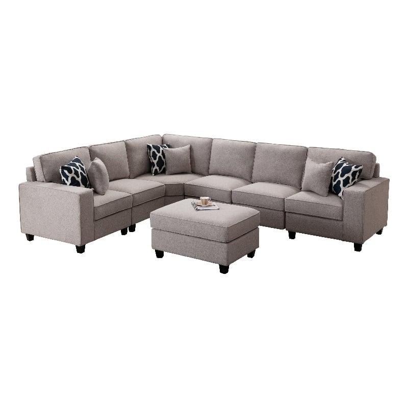 Legend Vansen Fabric Flexible Combination Module Reversible Sectional Sofa
