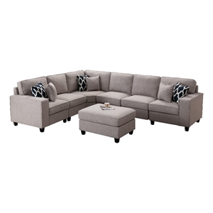 Legend Vansen Fabric Flexible Combination Module Reversible Sectional Sofa