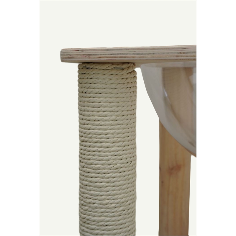 Legend Vansen Solid Wood Cat Tower Cat Tree Cat Condo With Space Capsule Nest