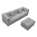 Sofa with Ottoman/Gray