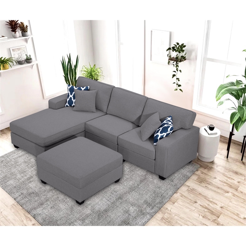 Legend Vansen Fabric Flexible Combination Module Reversible Sectional Sofa