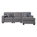 4 Piece Fabric/Dark Gray