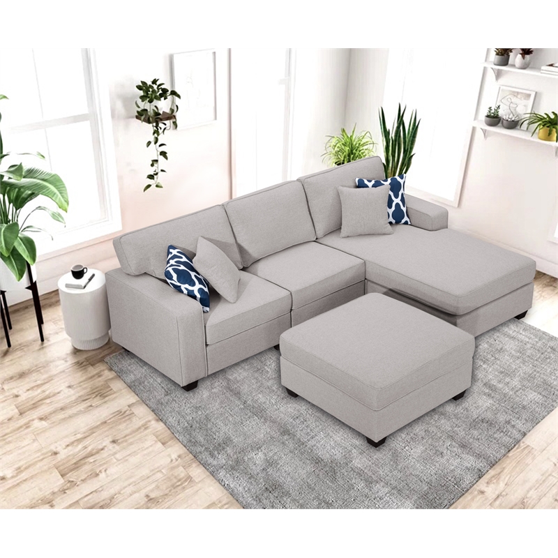 Legend Vansen Fabric Flexible Combination Module Reversible Sectional Sofa