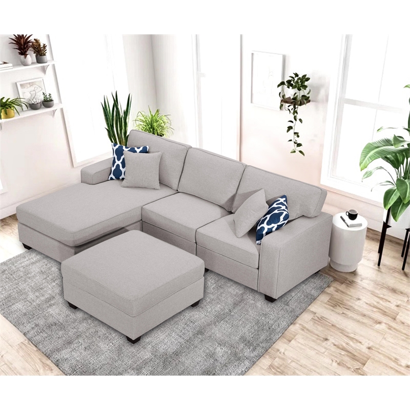 Legend Vansen Fabric Flexible Combination Module Reversible Sectional Sofa