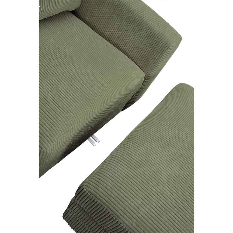 10 PCS Corduroy Flexible Combination Sectional Sofa Dark Grey