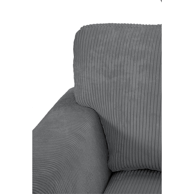 13 PCS Corduroy Flexible Combination Sectional Sofa Dark Grey