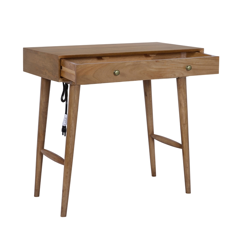 Casartis Living Nordlyn Home Office Desk in Honey Brown