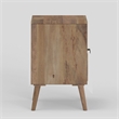 Casartis Living Carson Mid-Century Solid Wood Nightstand in Brown