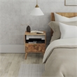 Casartis Living Carson Mid-Century Solid Wood Nightstand in Brown