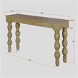 Casartis Living French Country Solid Mango Wood Console Table in Rustic Natural