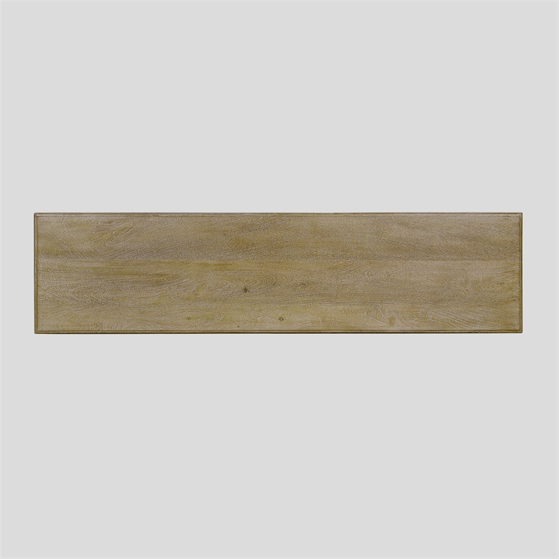 Casartis Living James Farmhouse Solid Mango Wood Console Table in Natural