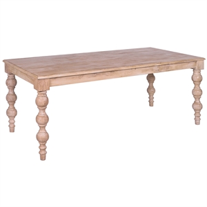 Casartis Living James 84&quot Rectangular Farmhouse Wood Dining Table in Natural