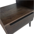 Mid-Century Modern 18W Solid Wood Nightstand with Drawer in Gray