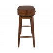 Casartis Living Elipse Mid-Century Modern Solid Wood Writing Desk in Brown