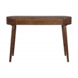 Casartis Living Elipse Mid-Century Modern Solid Wood Writing Desk in Brown