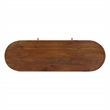 Casartis Living Elipse Mid-Century Modern Solid Wood Writing Desk in Brown
