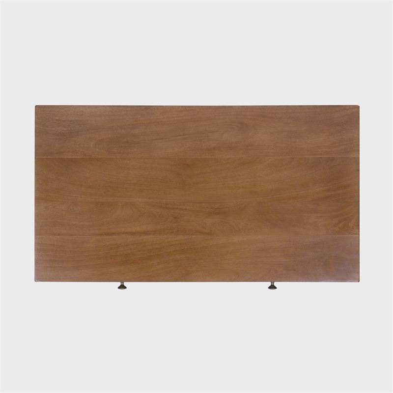 Casartis Living Linden Modular Solid Wood Writing Desk in Walnut