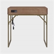 Casartis Living Linden Modular Solid Wood Writing Desk in Walnut