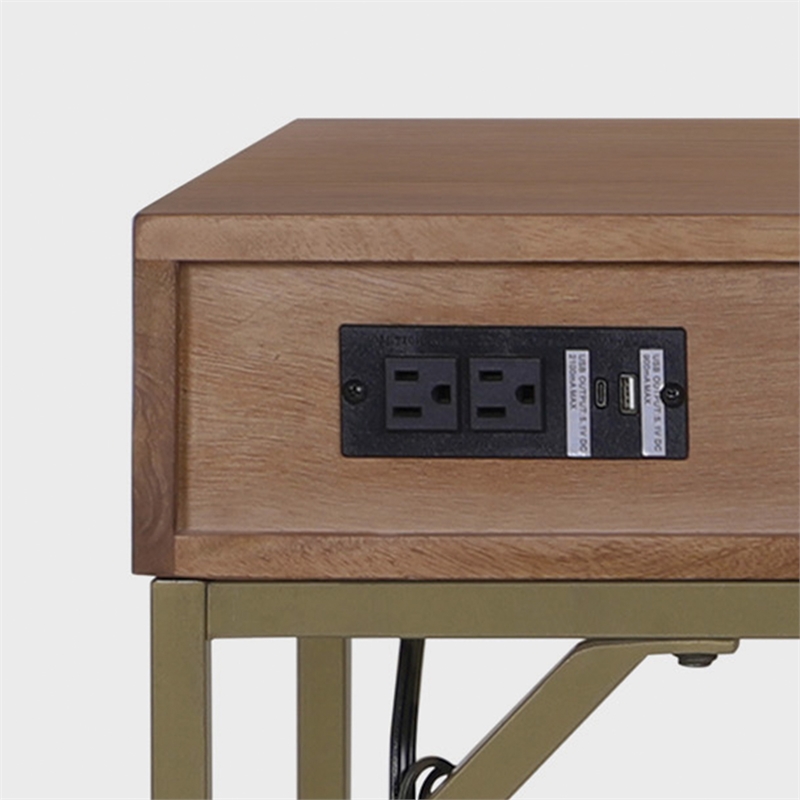 Casartis Living Linden Modular Solid Wood Writing Desk in Walnut