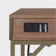Casartis Living Linden Modular Solid Wood Writing Desk in Walnut