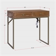 Casartis Living Linden Modular Solid Wood Writing Desk in Walnut