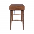 Casartis Living Atlas Cane Mid Century Modern Solid Wood Desk in Walnut
