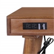 Casartis Living Atlas Cane Mid Century Modern Solid Wood Desk in Walnut
