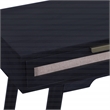 Madison Mid Century Modern Solid Wood-Linen 2 Drawer Desk in Black