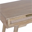 Madison Mid Century Modern Solid Wood-Linen 2 Drawer Desk in Wheatfield