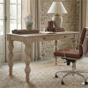 Casartis Living French Country Solid Wood Desk in Rustic Natural
