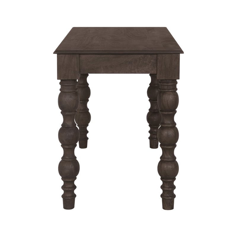 Casartis Living French Country Solid Wood Desk in Coffee Brown