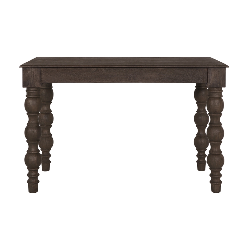 Casartis Living French Country Solid Wood Desk in Coffee Brown