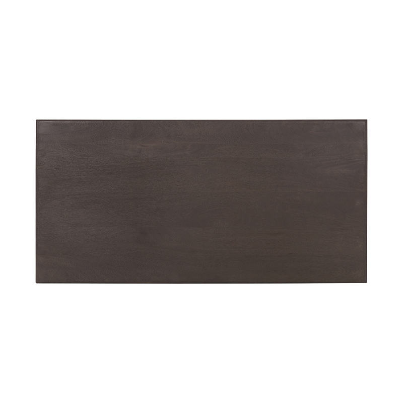 Casartis Living French Country Solid Wood Desk in Coffee Brown