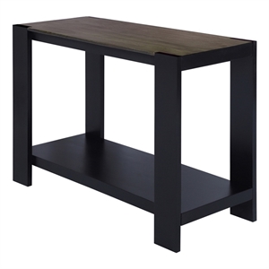 Casartis Living Axis Modern 48&quotW Solid Wood Console in Olive Gray and Black