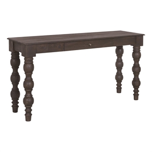 Casartis Living French Country 60&quot Wood Console with Drawer in Coffee Brown