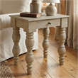 Casartis Living French Country Wood Side Table with Drawer in Rustic Natural