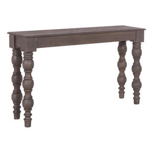 Casartis Living French Country Solid Mango Wood Console Table in Coffee Brown