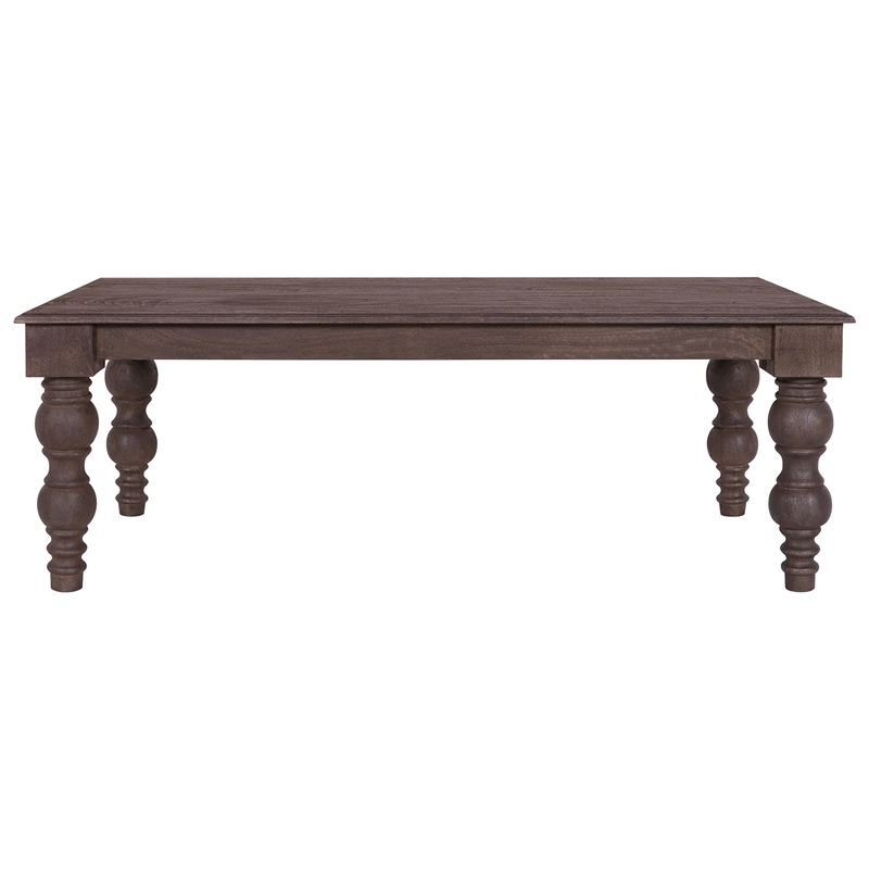 Casartis Living French Country  Solid Wood Coffee Table in Coffee Brown