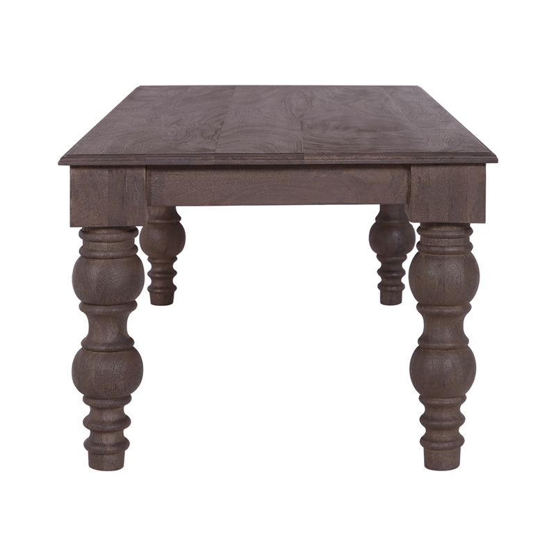 Casartis Living French Country  Solid Wood Coffee Table in Coffee Brown