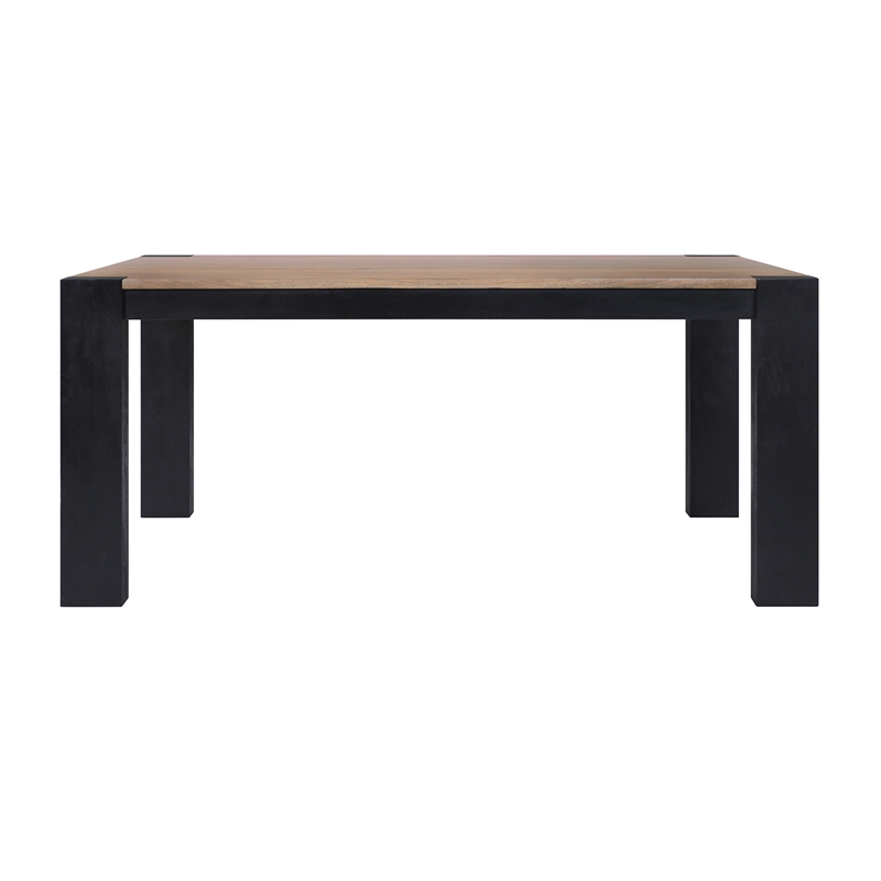 Casartis Living Axis Modern Solid Wood Dining Table in Natural and Black