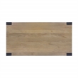 Casartis Living Axis Modern Solid Wood Dining Table in Natural and Black