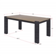 Casartis Living Axis Modern Solid Wood Dining Table in Natural and Black