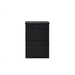 Kowo 2-Drawer Engineered Wood/Metal File Cabinet with Lock in Black