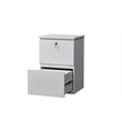 Kowo 2-Drawer Engineered Wood/Metal File Cabinet with Lock in White
