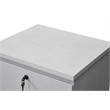 Kowo 2-Drawer Engineered Wood/Metal File Cabinet with Lock in White