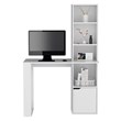 Ripley Writing Desk Bookcase and Cabinet in White Engineered Wood